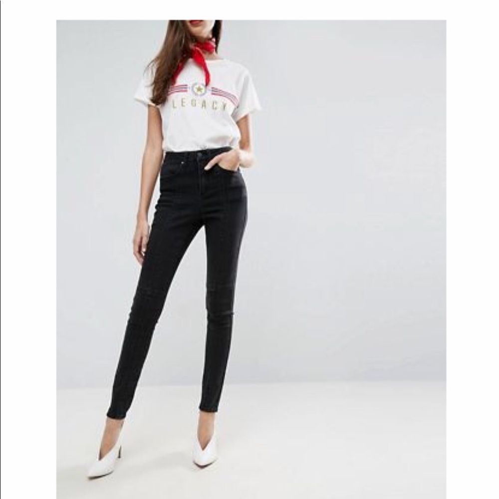 ASOS sculpt me high waisted jeans w/ panel seams